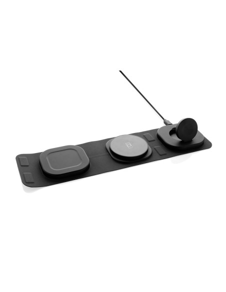 Cargador viaje inalámbrico Swiss Peak RCS rplastic 3 en 1