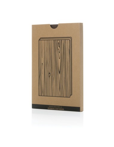 Libreta A5 con estampado de madera Kavana