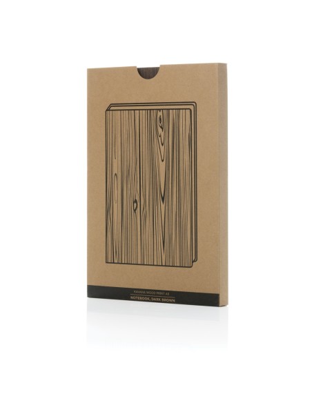 Libreta A5 con estampado de madera Kavana
