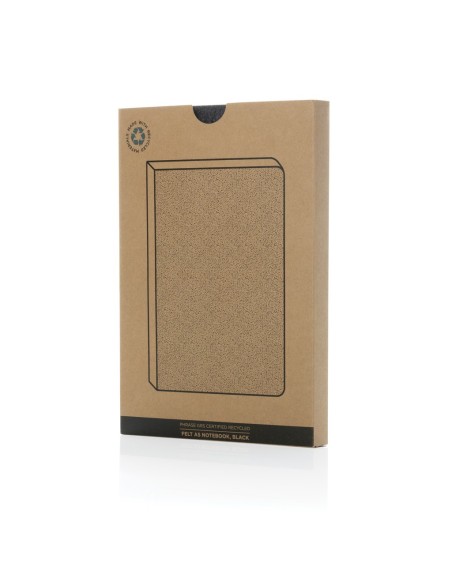 Cuaderno A5 de fieltro reciclado certificado Phrase GRS