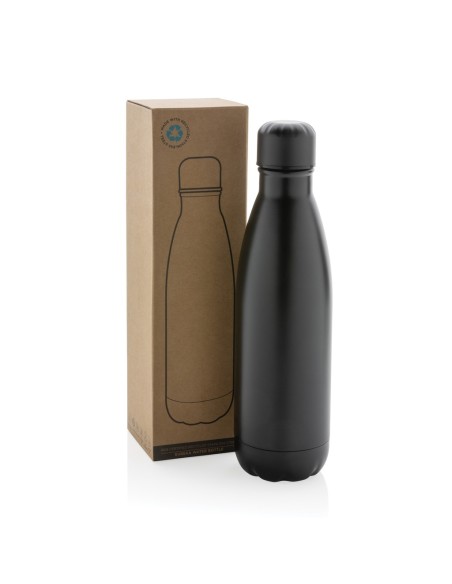 Botella de agua de acero inox. reciclado con certificado RCS