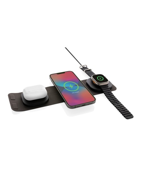Cargador viaje inalámbrico Swiss Peak RCS rplastic 3 en 1
