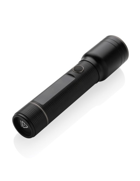 Linterna resistente recargable USB de aluminio reciclado RCS