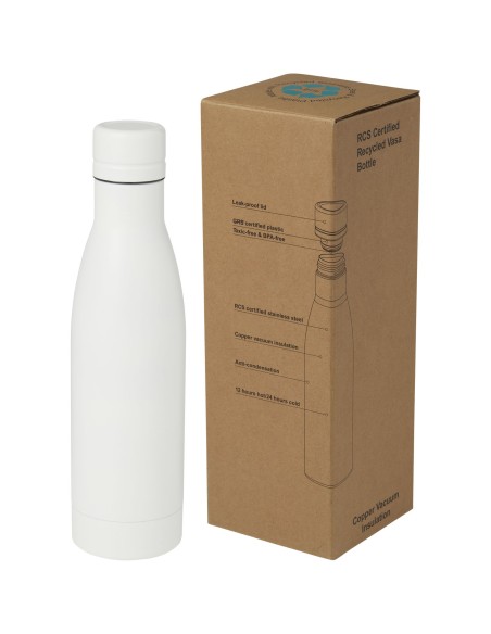 Bidón con aislamiento al vacío de 500 ml de cobre de acero inoxidable reciclado con certificación RCS "Vasa"