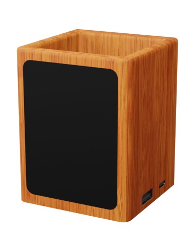 Soporte para lápices de madera con logotipo...