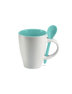 DUAL - Taza bicolor con cuchara 250 ml