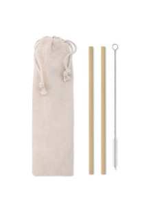 NATURAL STRAW - Pajita bambú cepillo funda