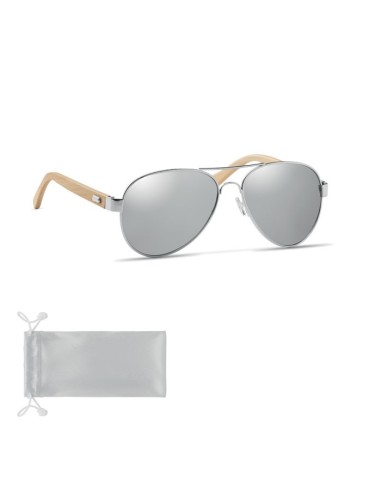 HONIARA - Gafas de sol de bambú en bolsa