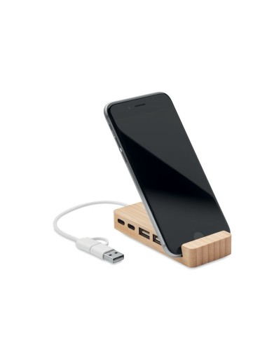 HUBSTAND - HUB USB de 4 puertos de bambú