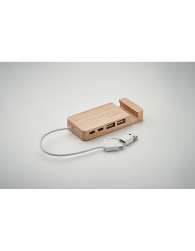 HUBSTAND - HUB USB de 4 puertos de bambú