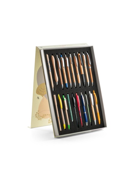 ORGANIC WRITING SHOWCASE Showcase with 20 ECOlogic ball pens