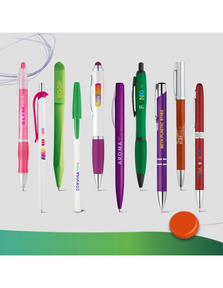 COLOUR WRITING SHOWCASE Muestrario con 20 boligrafos de colores