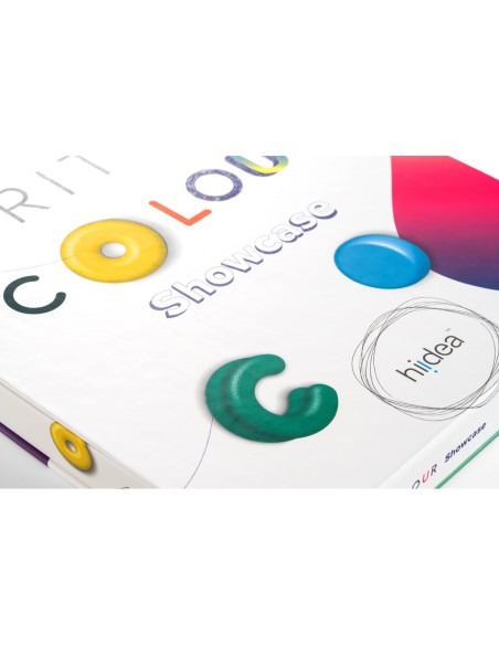 COLOUR WRITING SHOWCASE Muestrario con 20 boligrafos de colores