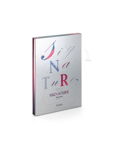 SIGNATURE WRITING SHOWCASE Muestrario con 20 boligrafos metalicos