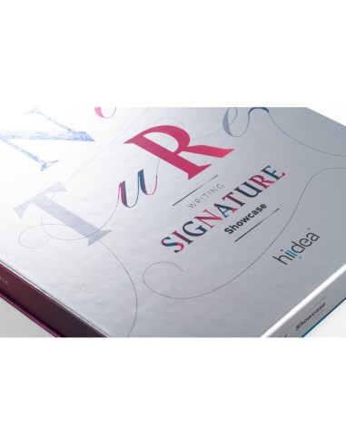SIGNATURE WRITING SHOWCASE Muestrario con 20 boligrafos metalicos