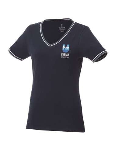 Camiseta de pico punto pique para mujer Elbert