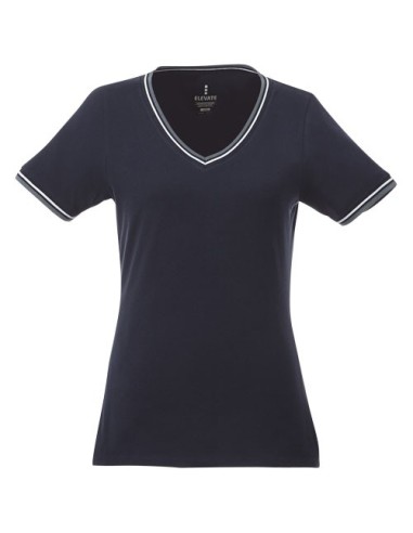 Camiseta de pico punto pique para mujer Elbert