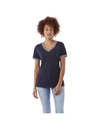 Camiseta de pico punto pique para mujer Elbert