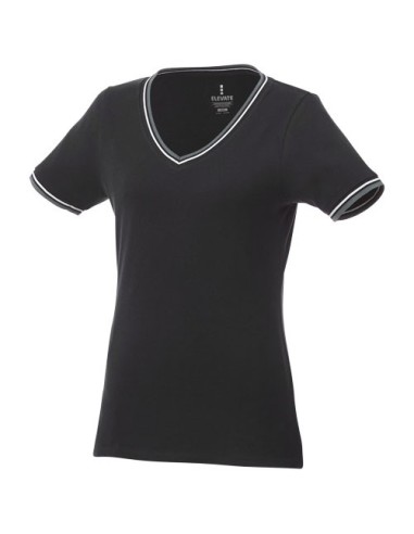 Camiseta de pico punto pique para mujer Elbert