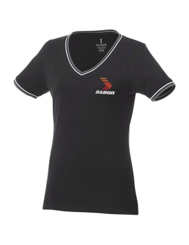 Camiseta de pico punto pique para mujer Elbert