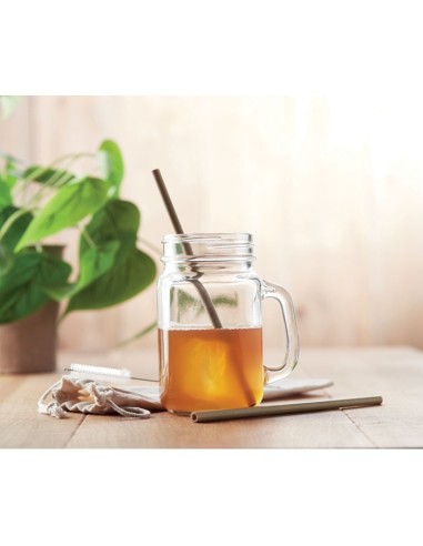 NATURAL STRAW - Pajita bambú cepillo funda