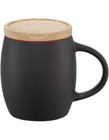Taza de cerámica de 400 ml con base de madera...