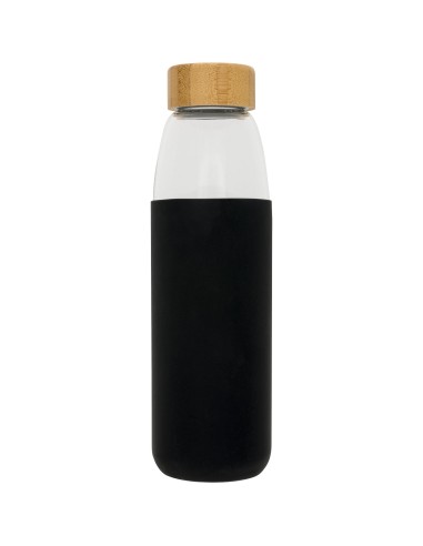 Botella de vidrio de 540 ml con tapón de madera...