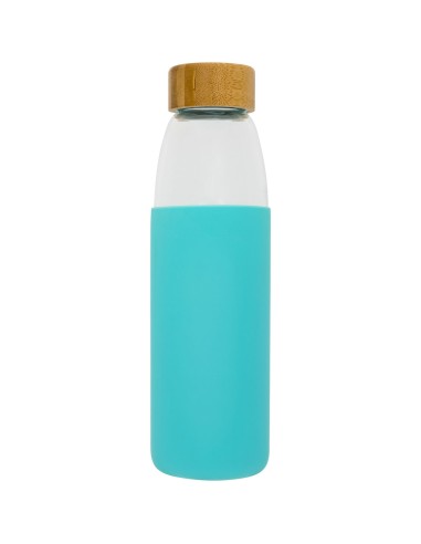 Botella de vidrio de 540 ml con tapón de madera...