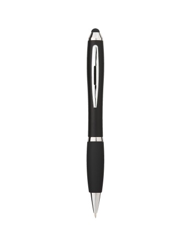 Bolígrafo stylus de color con empuñadura negra...