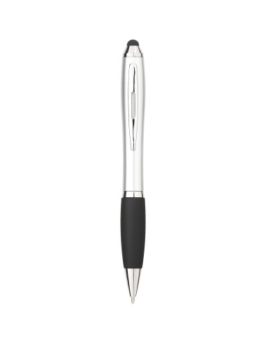 Bolígrafo stylus de color con empuñadura negra...