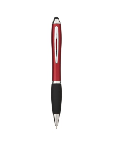 Bolígrafo stylus de color con empuñadura negra...