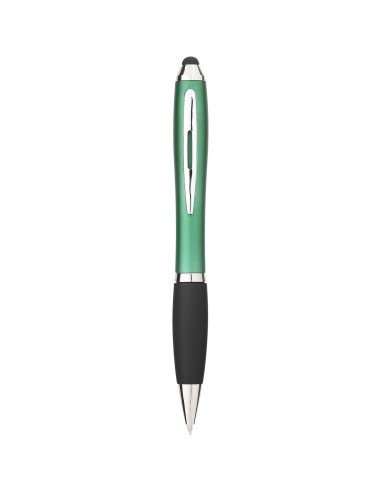 Bolígrafo stylus de color con empuñadura negra...