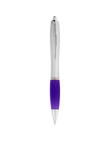 Bolígrafo plateado con empuñadura de color “Nash”