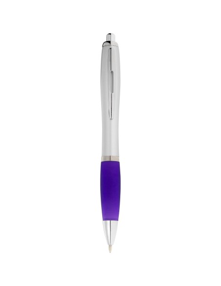 Bolígrafo plateado con empuñadura de color “Nash”