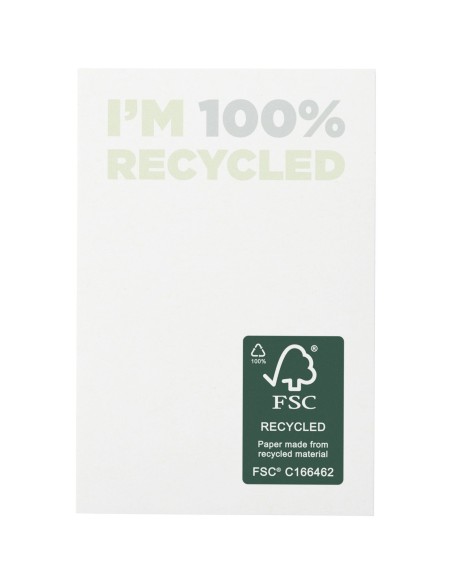 Bloc de notas adhesivas de papel reciclado de 50 x 75 mm "Sticky-Mate®"