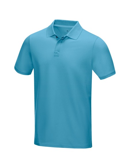 Polo orgánico GOTS de manga corta para hombre "Graphite"