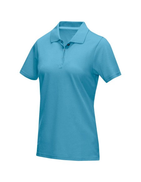 Polo orgánico GOTS de manga corta para mujer "Graphite"