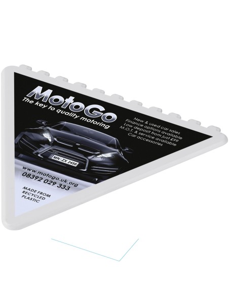 Rascador de hielo de plástico reciclado triangular "Frosty 2.0"