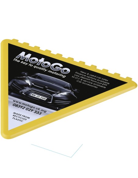 Rascador de hielo de plástico reciclado triangular "Frosty 2.0"