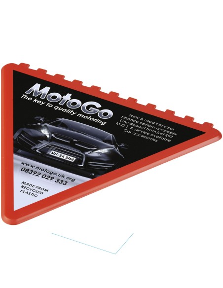 Rascador de hielo de plástico reciclado triangular "Frosty 2.0"