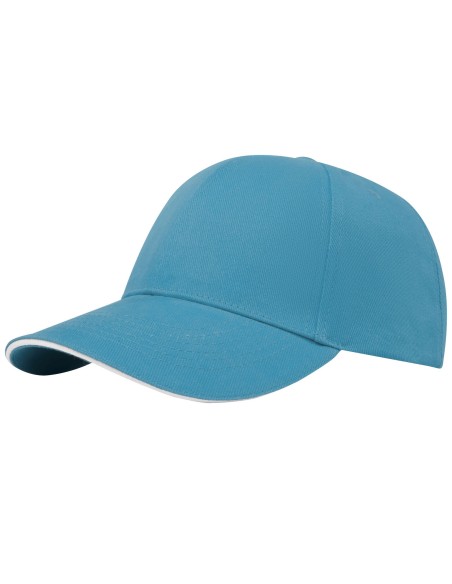 Gorra sandwich reciclada de 6 paneles GRS "Topaz"