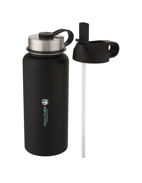 Bidón deportivo con aislamiento de cobre al vacío de 1 l con 2 tapas "Supra"
