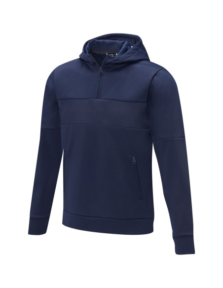 Jersey anorak con capucha con media cremallera para hombre "Sayan"