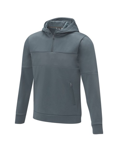 Jersey anorak con capucha con media cremallera...