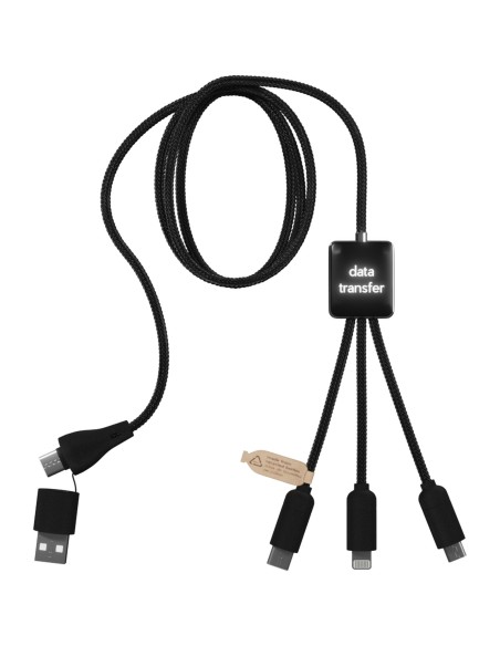 Cable de carga 5 en 1 RPET con transferencia de datos SCX "Design C45"