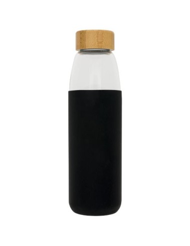 Botella de vidrio de 540 ml con tapón de madera...