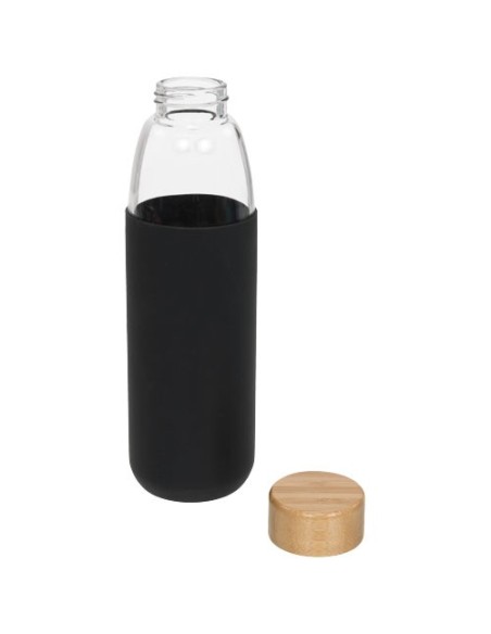 Botella de vidrio de 540 ml con tapón de madera "Kai"