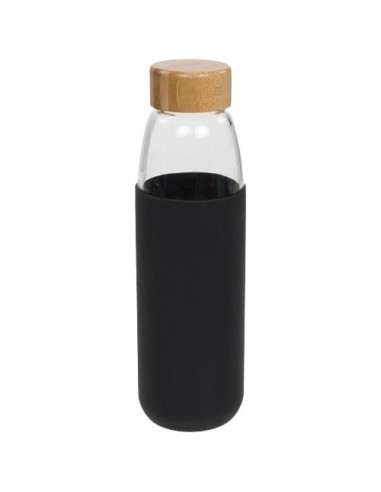 Botella de vidrio de 540 ml con tapón de madera...