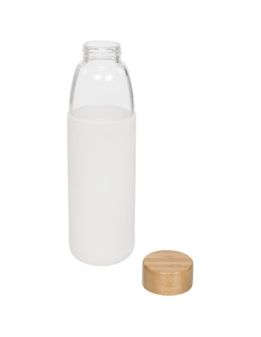 Botella de vidrio de 540 ml con tapón de madera...