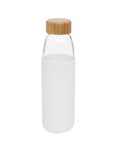 Botella de vidrio de 540 ml con tapón de madera...